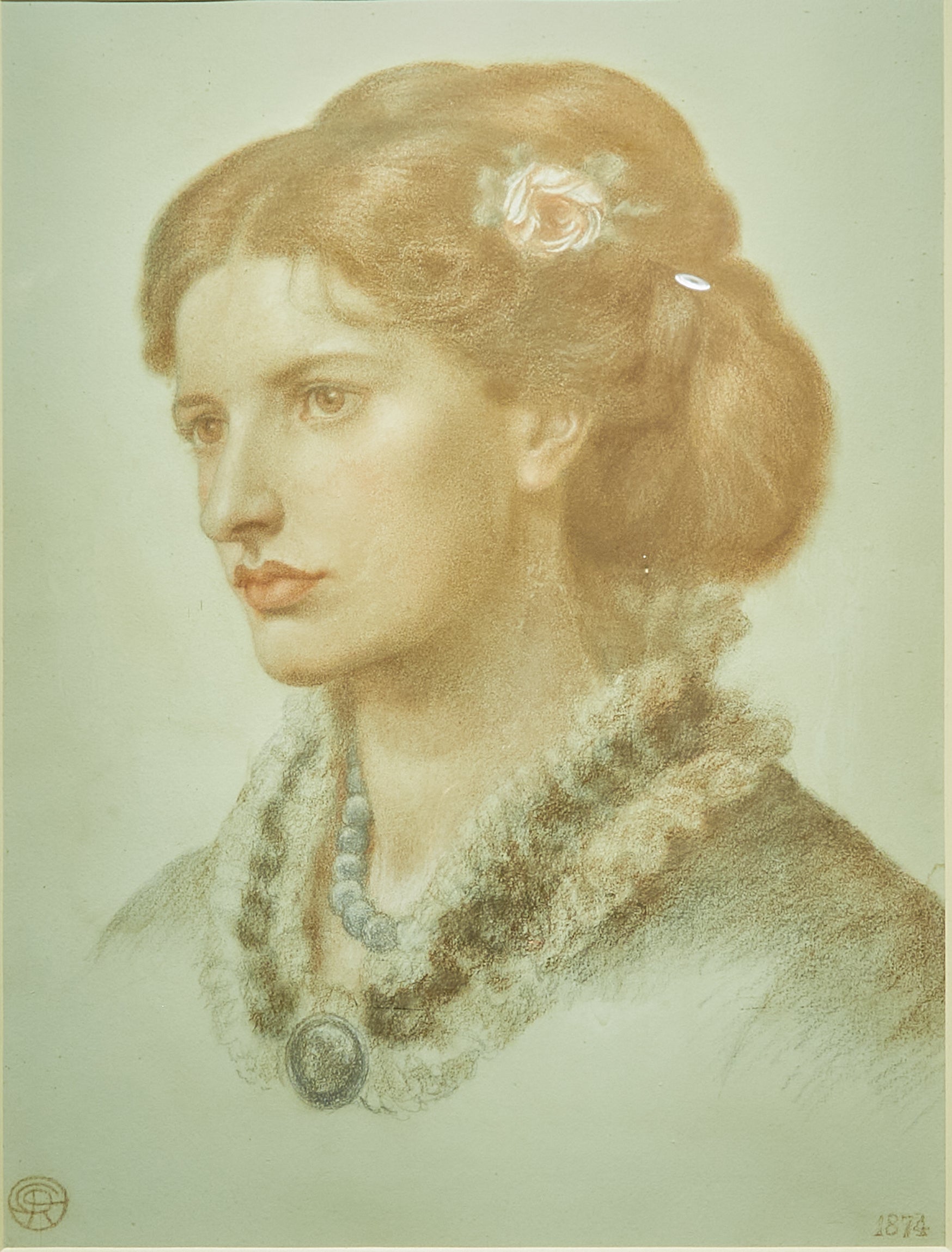 A portrait of Lucy Rossetti, 1874