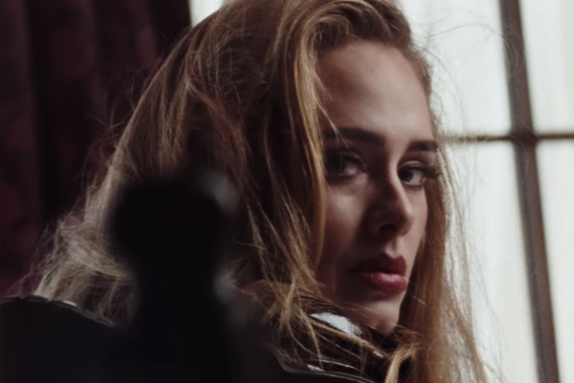 <p>Adele in her music video for ‘Easy On Me’, her first single since 2015 </p>