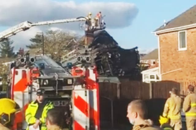 <p>Explosión de la casa de gas en Chorley. </p>