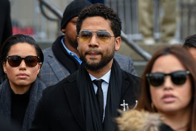 <p>Jussie Smollett is set to face trial on Monday</p>