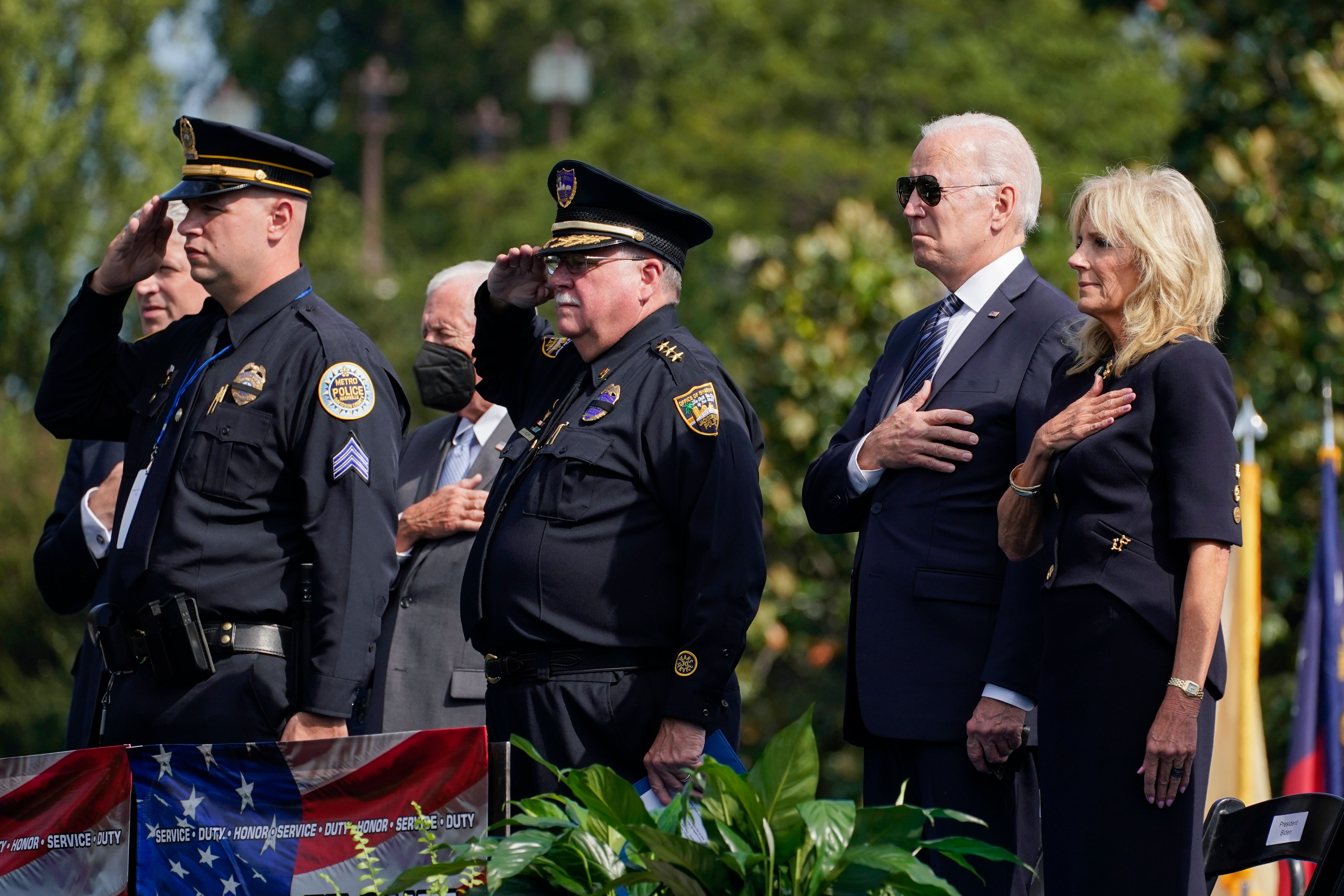 ‘Because of you democracy survived’: Biden hails police for ‘putting their bodies on the line’ to stop pro-Trump riot
