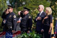 ‘Because of you democracy survived’: Biden hails police for ‘putting their bodies on the line’ to stop pro-Trump riot