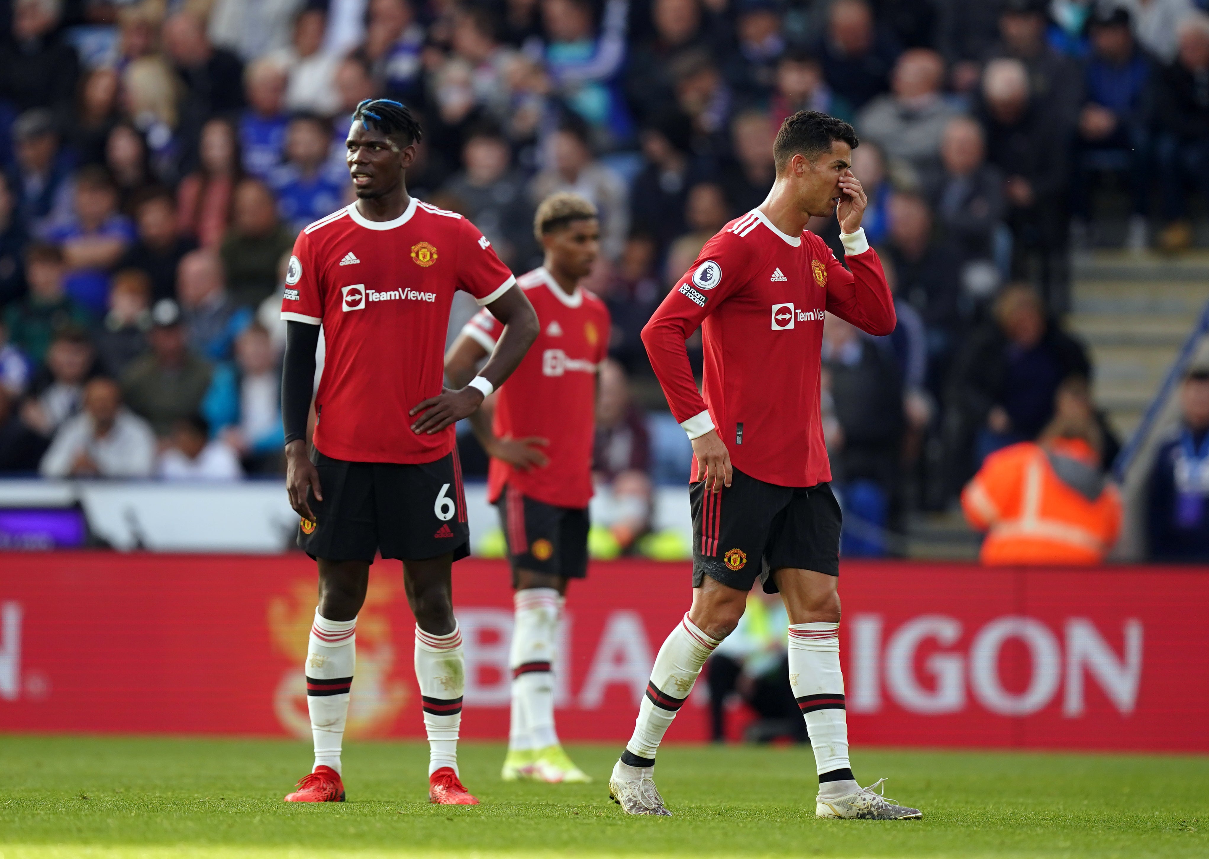 Paul Pogba (left) said Manchester United deserved to lose at Leicester (Mike Egerton/PA)