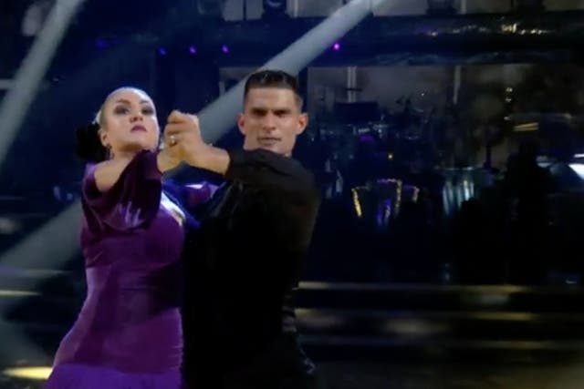 <p>Sara Davies on Strictly Come Dancing</p>
