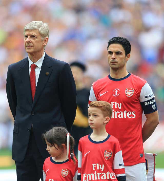 Mikel Arteta was Arsenal captain under Arsene Wenger (Nick Potts/PA)
