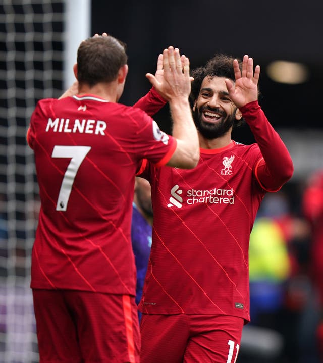 Mohamed Salah (right) put Watford to the sword (Tess Derry/PA)