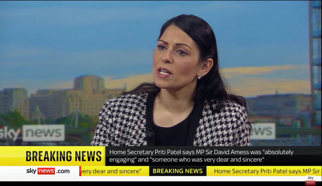 Priti Patel, the home secretary, speaking on TV after the killing of Sir David Amess