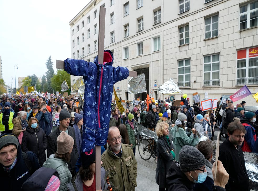 POLONIA-PROTESTA MIGRANTES