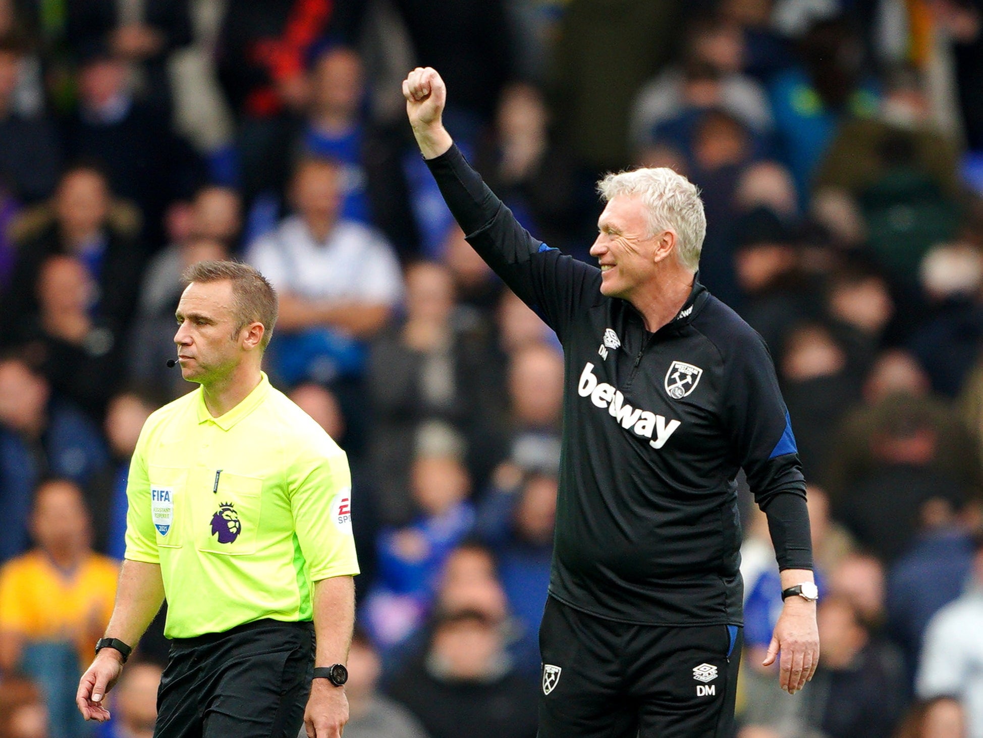 David Moyes’ West Ham took three points home from his former club Everton (Peter Byrne/PA)