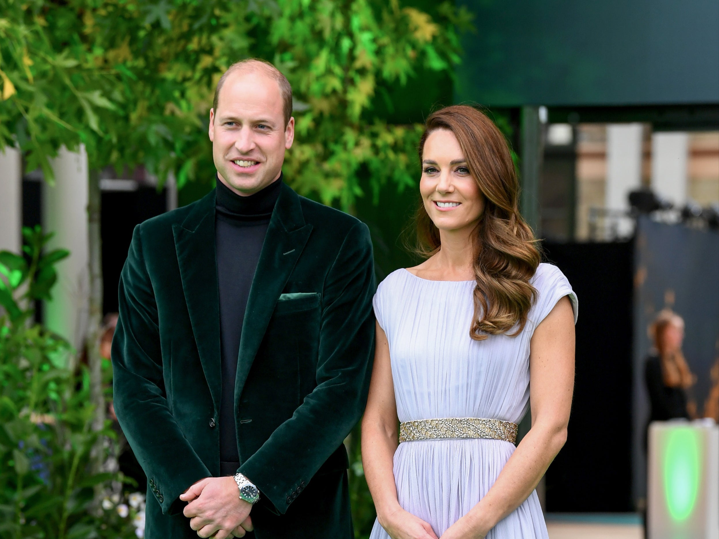 The Duke and Duchess of Cambridge attend the ceremony in “recycled” clothes
