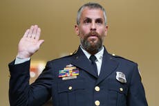 Capitol police hero Michael Fanone heckled by Trump fans before counter protester ‘hits’ one with pole