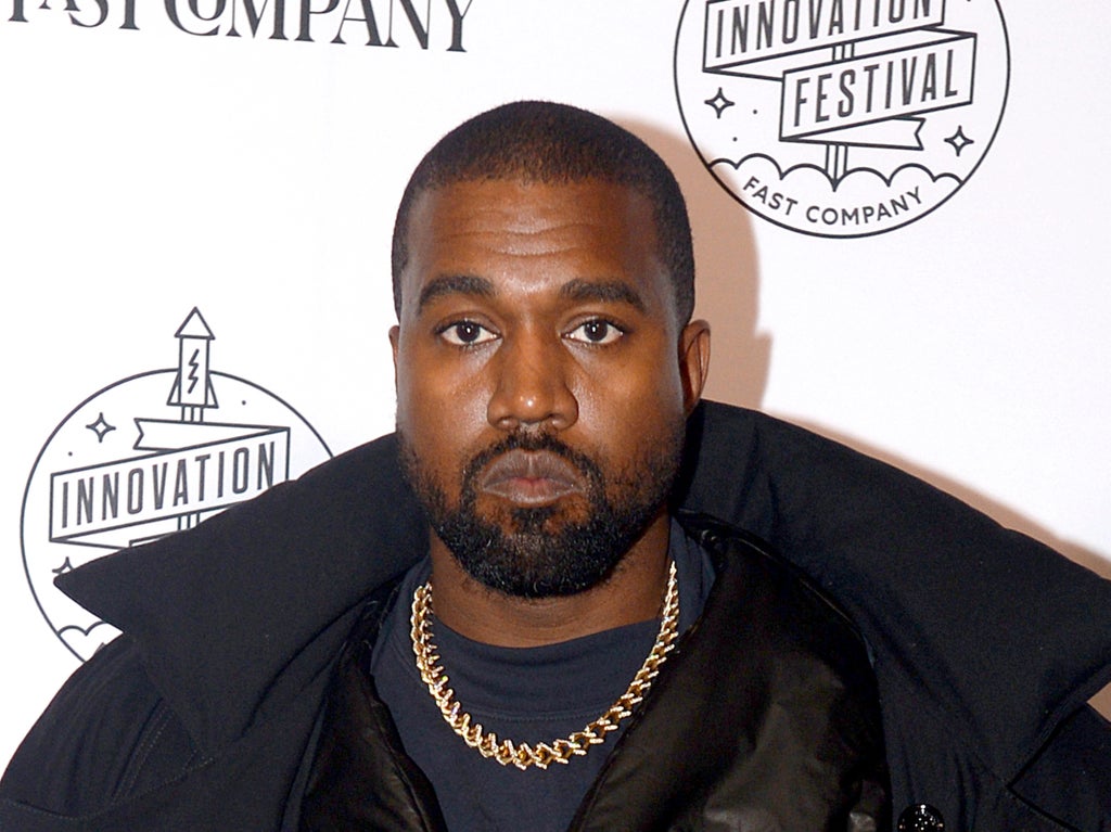 Kanye West pictured around Europe wearing bizarre face masks