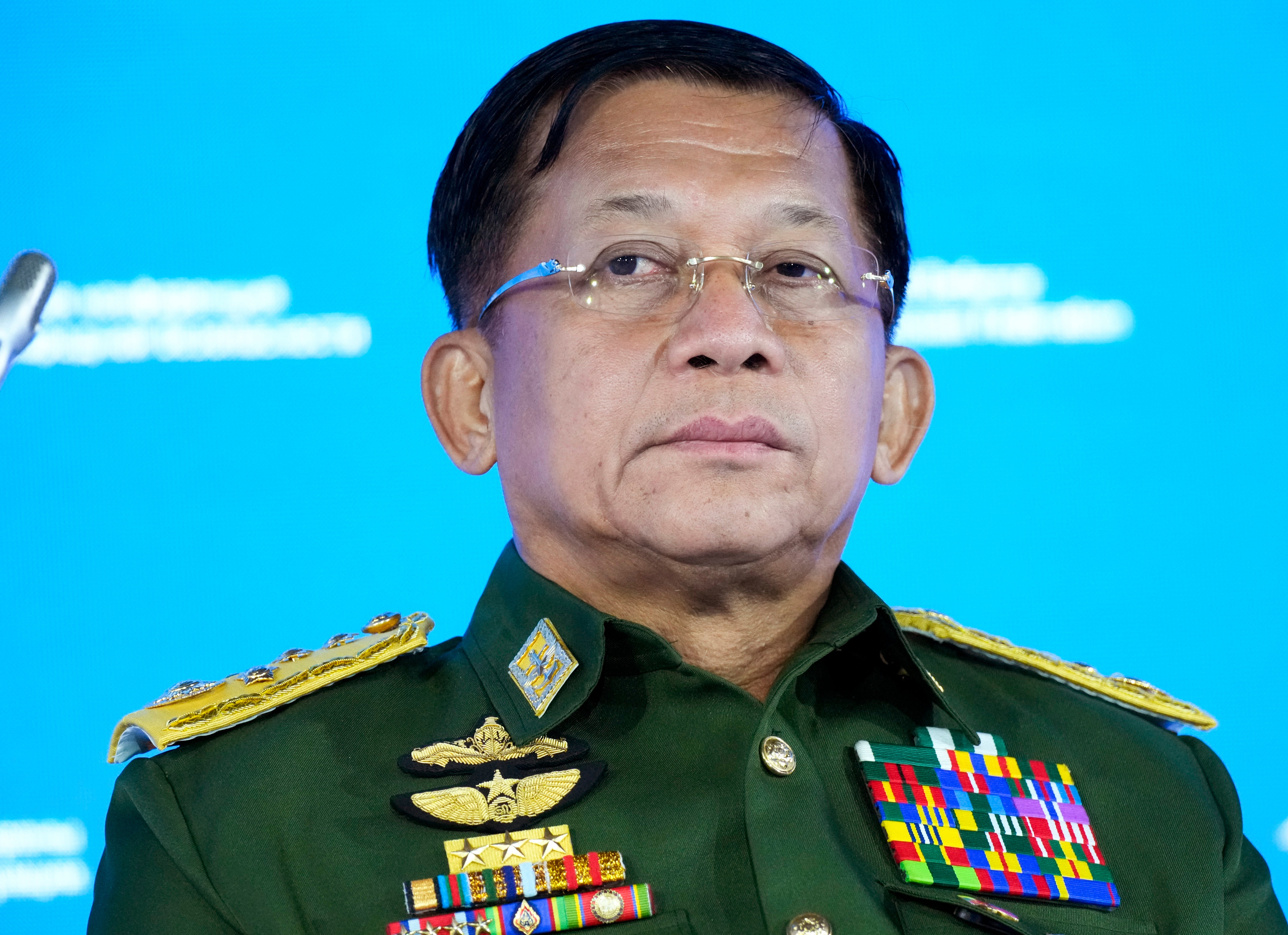 File: Commander-in-Chief of Myanmar's armed forces General Min Aung Hlaing