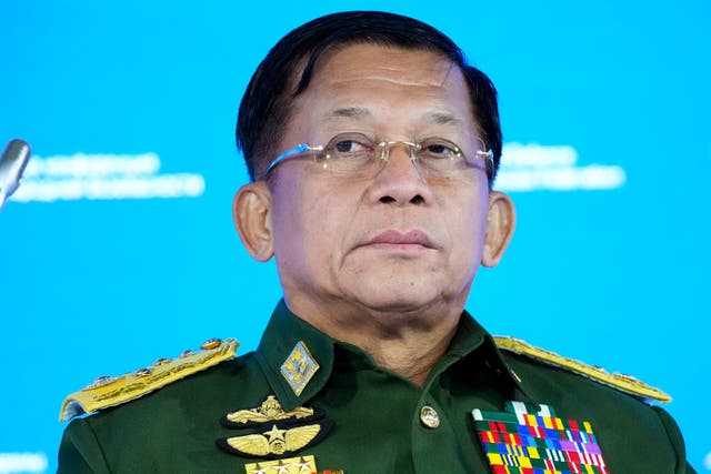 <p>File:  Commander-in-Chief of Myanmar's armed forces General Min Aung Hlaing</p>