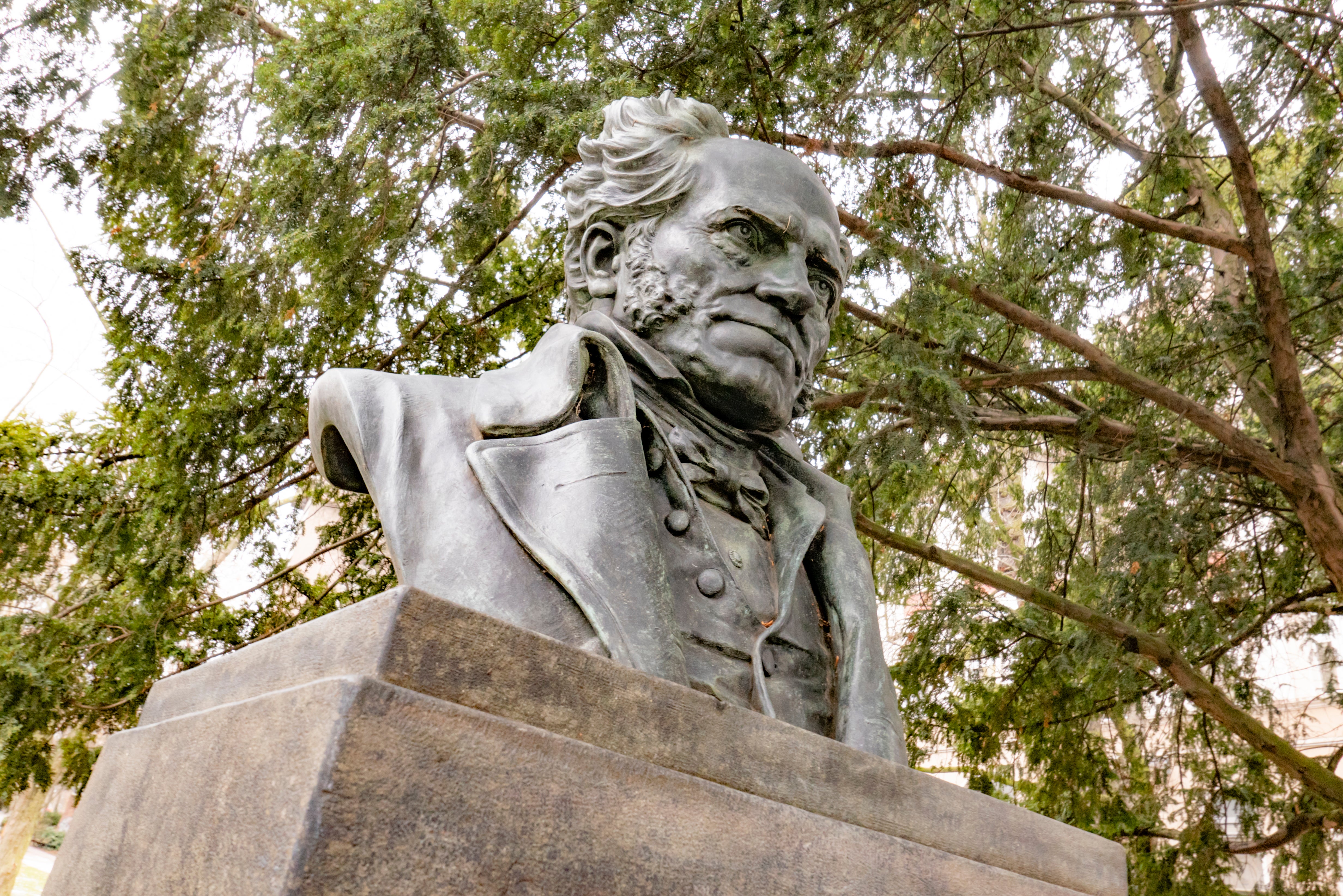 The statue of Arthur Schopenhauer in Frankfurt