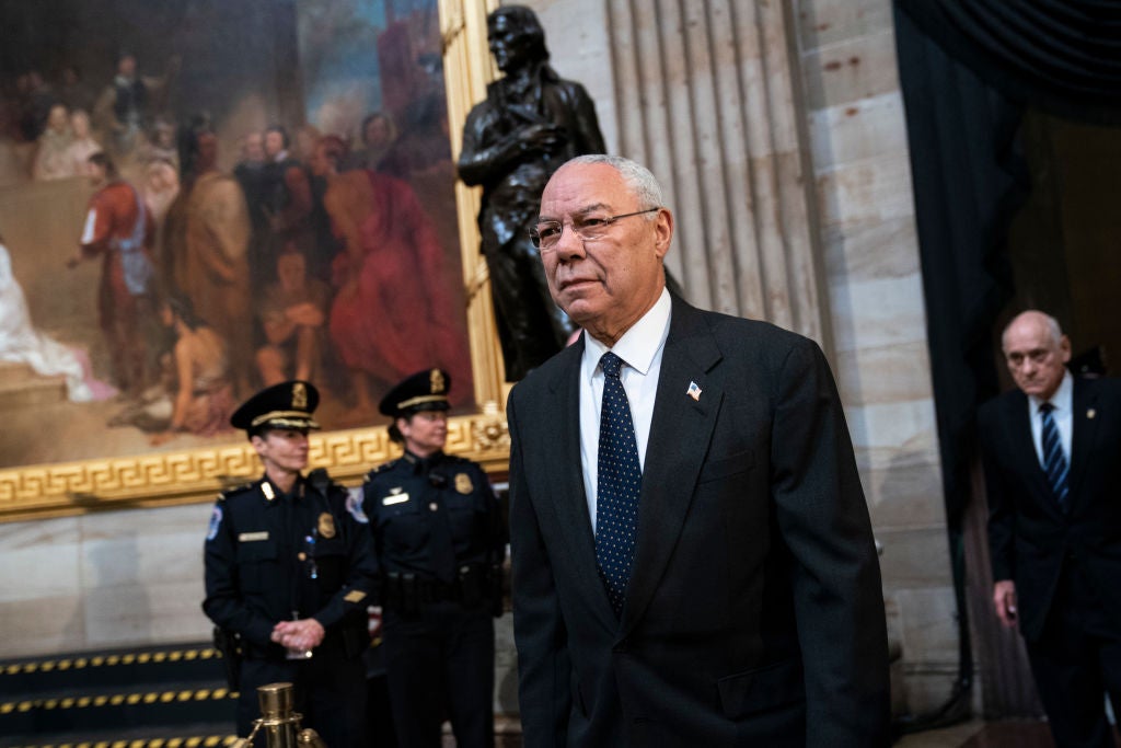 Former Secretary of State Colin Powell in the US Capitol