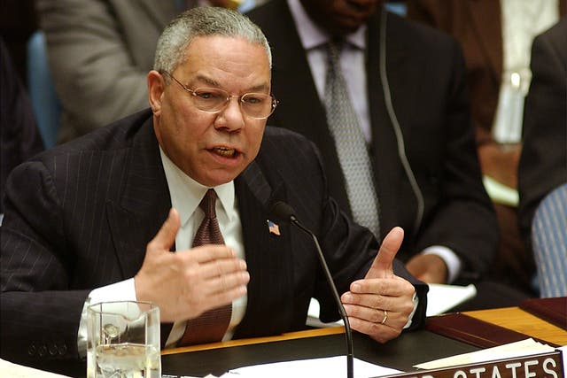 <p>Colin Powell claimed speech to UN result of ‘great intelligence failure’</p>