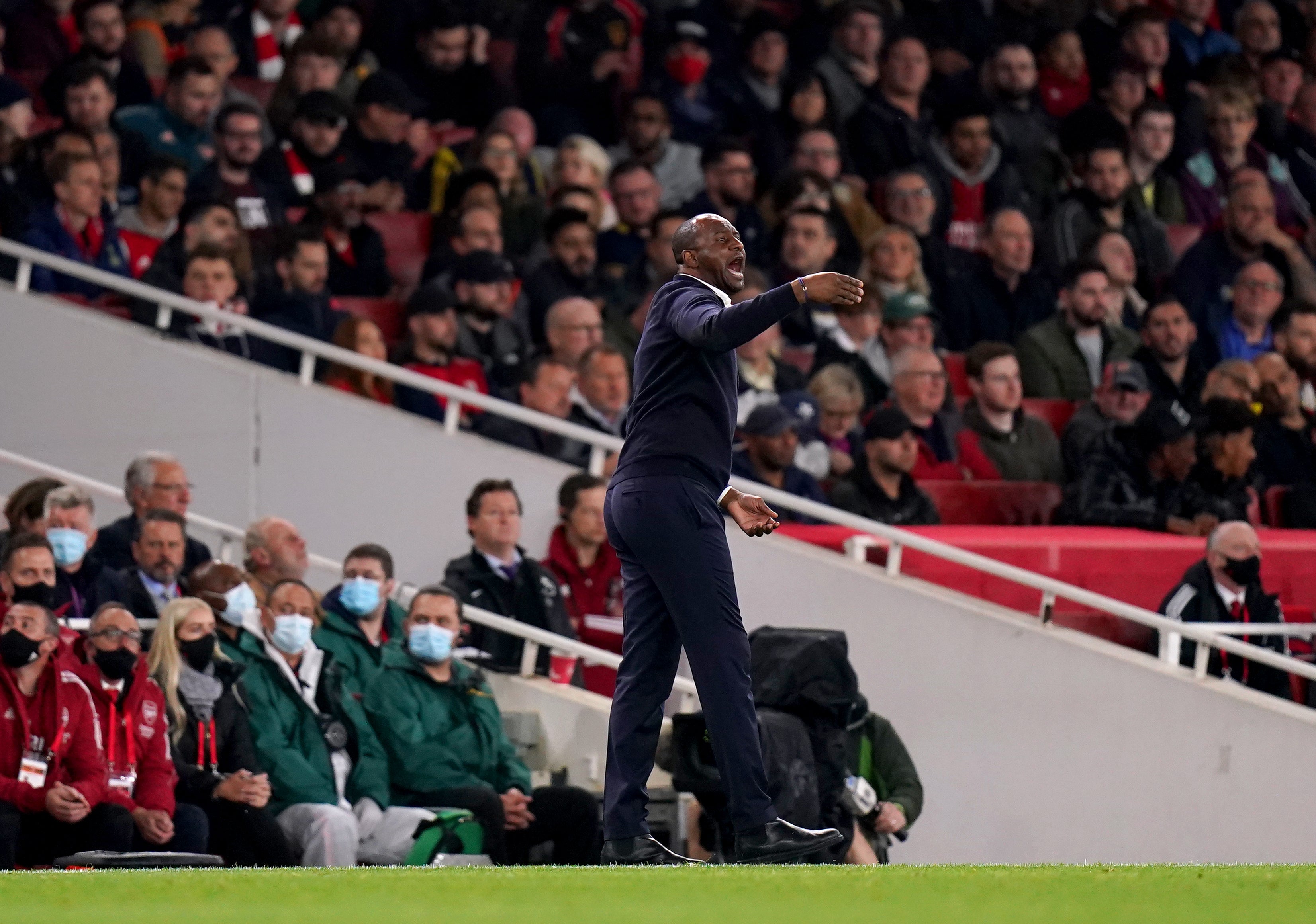 Patrick Vieira’s Palace conceded a late equaliser (Adam Davy/PA)
