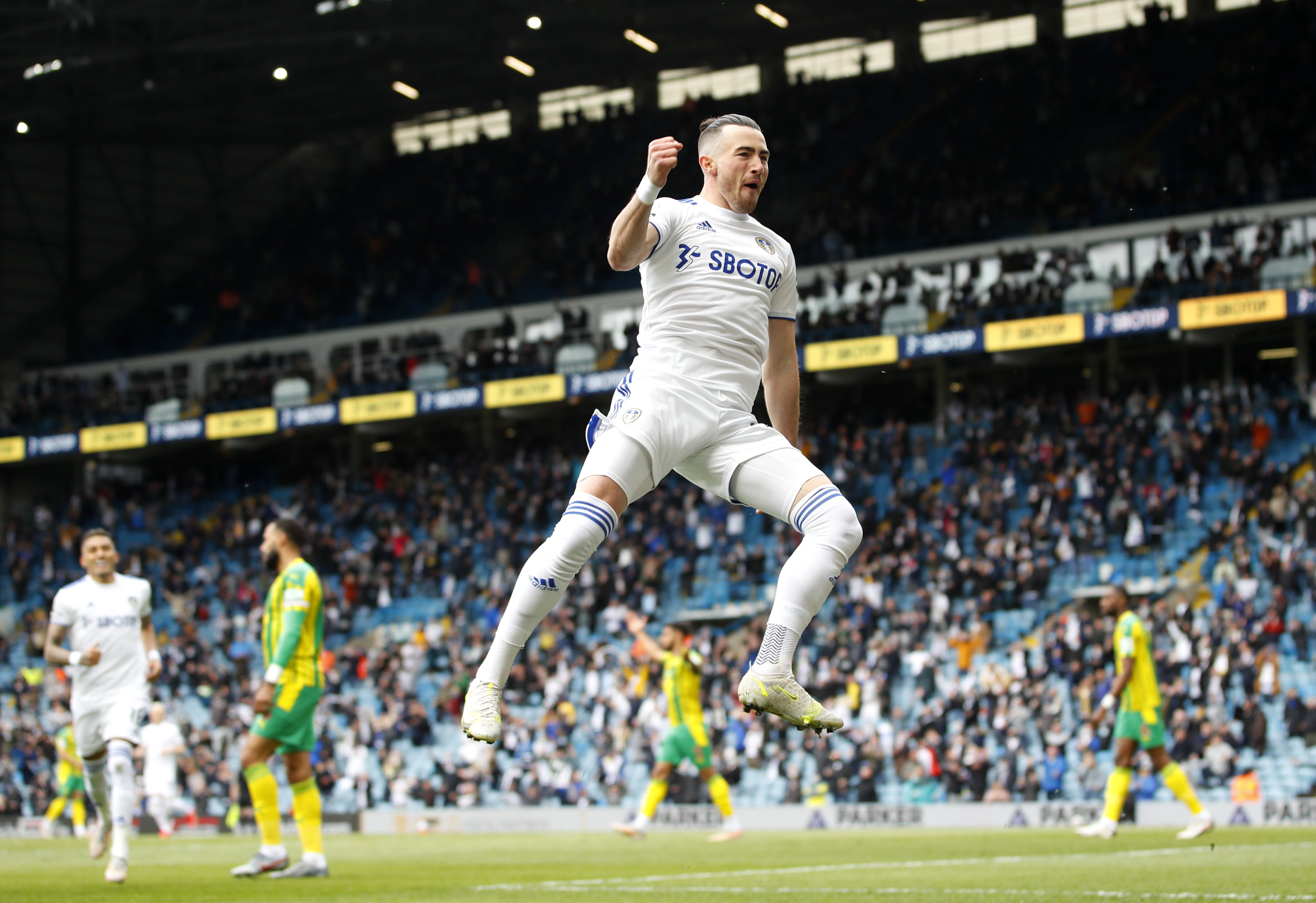 Leeds sealed a fourth successive Premier League win on the final day of last season by beating West Brom (Lynne Cameron/PA)