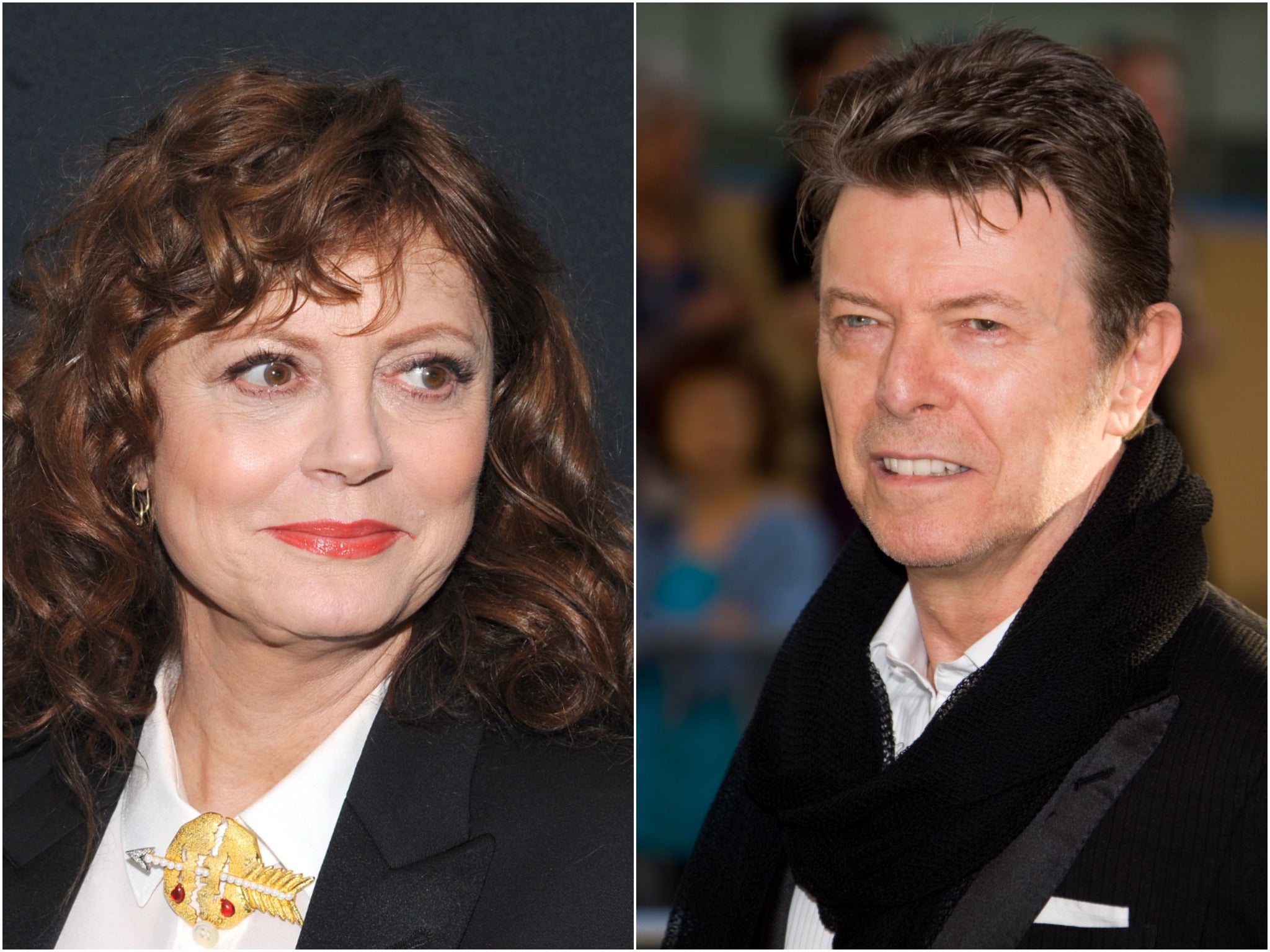 <p>Susan Sarandon David Bowie</p>