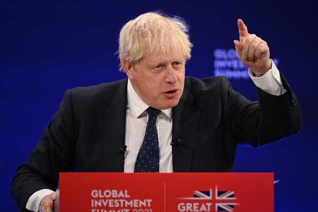 <p>Boris Johnson was trying the hard sell on global investors at Tuesday’s summit. </p>