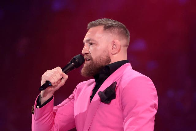 <p>Conor McGregor at the MTV Video Music Awards in September</p>