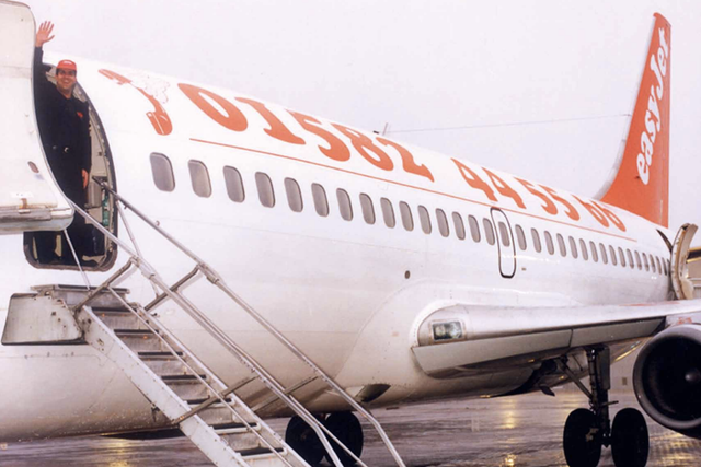 <p>First mover: Stelios Haji-Ioannou and the maiden flight of easyJet from Luton to Glasgow in November 1995. Air Passenger Duty came in the previous year.  </p>