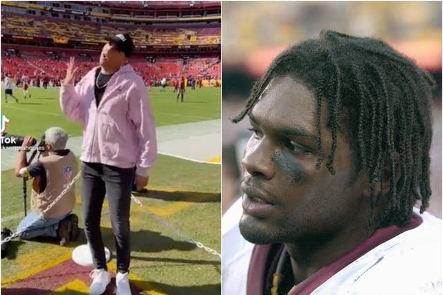 <p>The brother of Patrick Mahomes, Jackson, was embroiled in controversy after dancing on a memorial to Sean Taylor</p>
