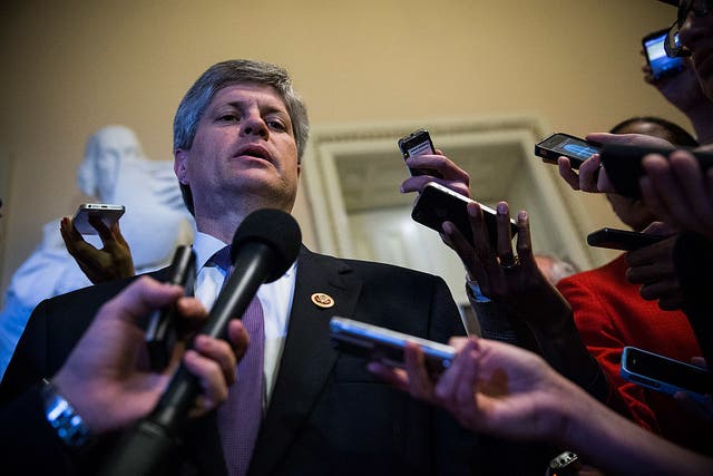 <p>Rep Jeff Fortenberry of Nebraska speaks to reporters in the US Capitol</p>