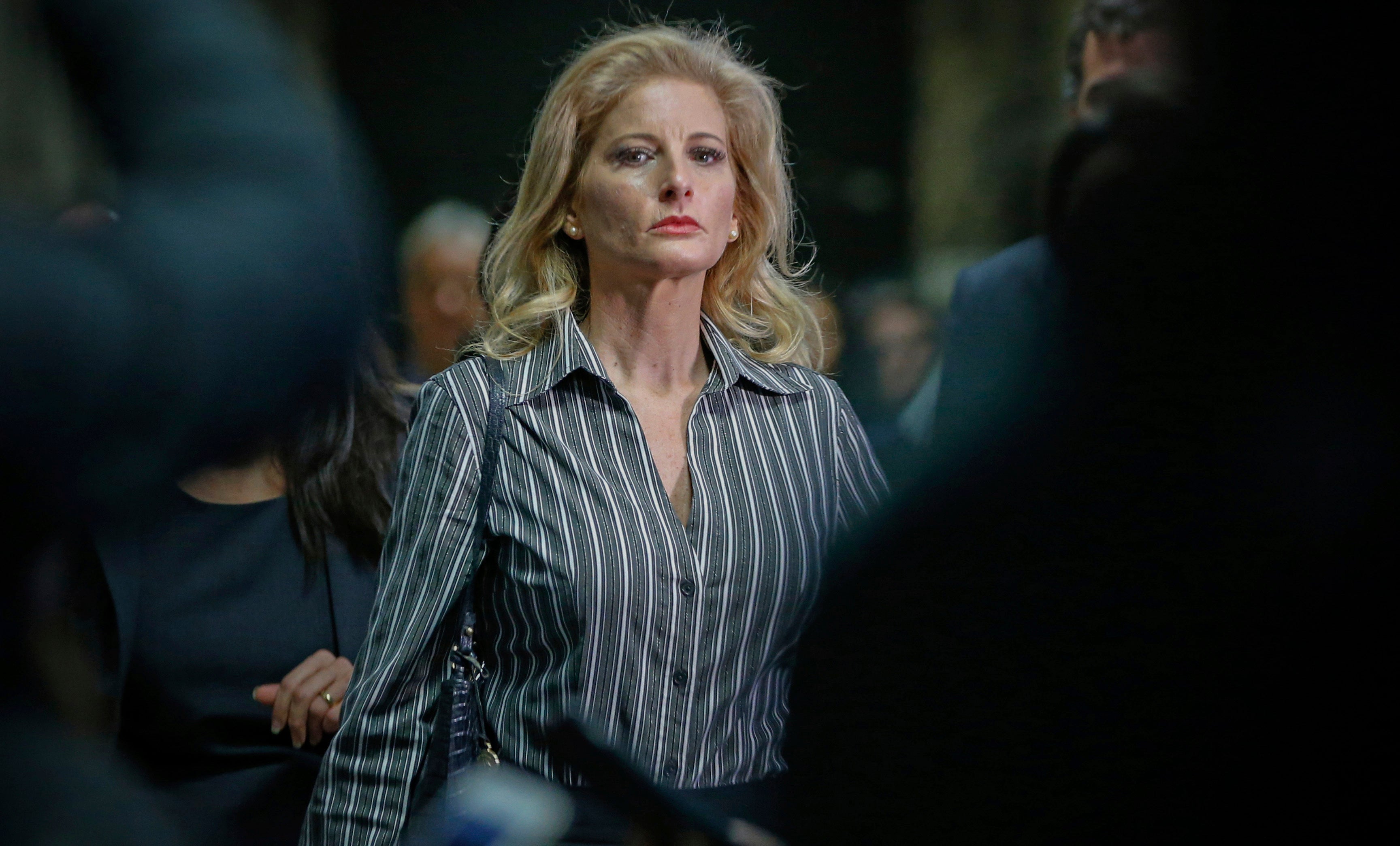 File: Summer Zervos leaves Manhattan Supreme Court at the conclusion of a hearing in New York in December 2017