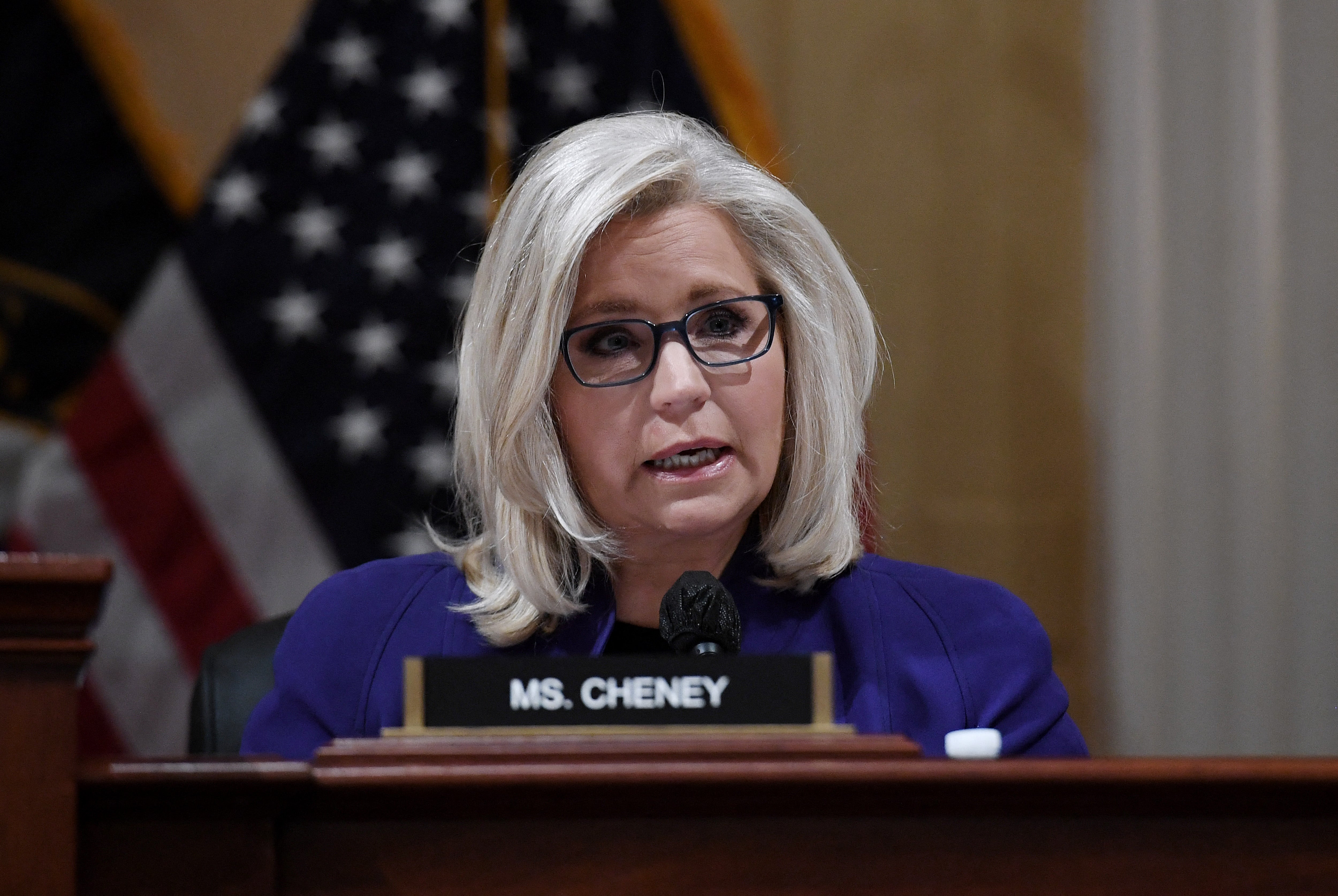 File photo: Rep Liz Cheney was one of 10 Republicans who wanted to impeach Donald Trump for ‘incitement of insurrection’ in the wake of the 6 January attack at the US Capitol