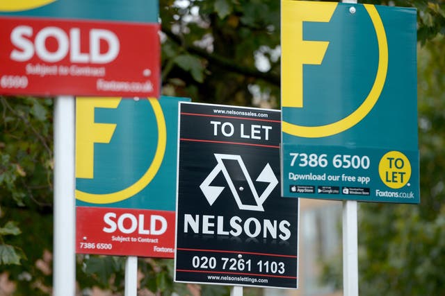 The average UK house price was £25,000 higher in August than a year earlier, according to the Office for National Statistics (Anthony Devlin/PA)