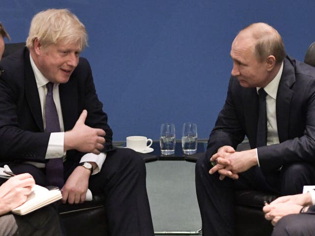 <p>Boris Johnson and Vladimir Putin had planned to speak earlier this week </p>