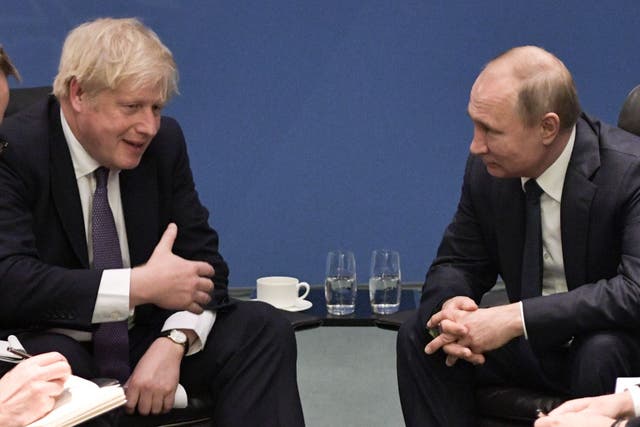 <p>Boris Johnson and Vladimir Putin had planned to speak earlier this week </p>