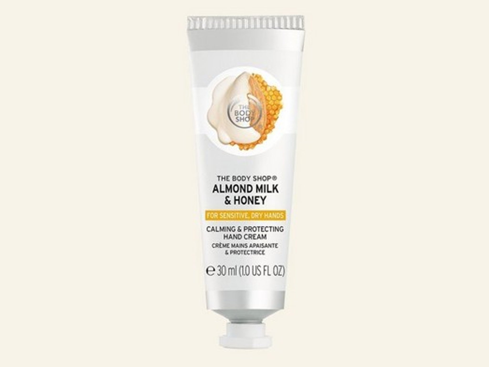 The Body Shop almond milk and honey calming and protecting hand cream indybest.jpeg