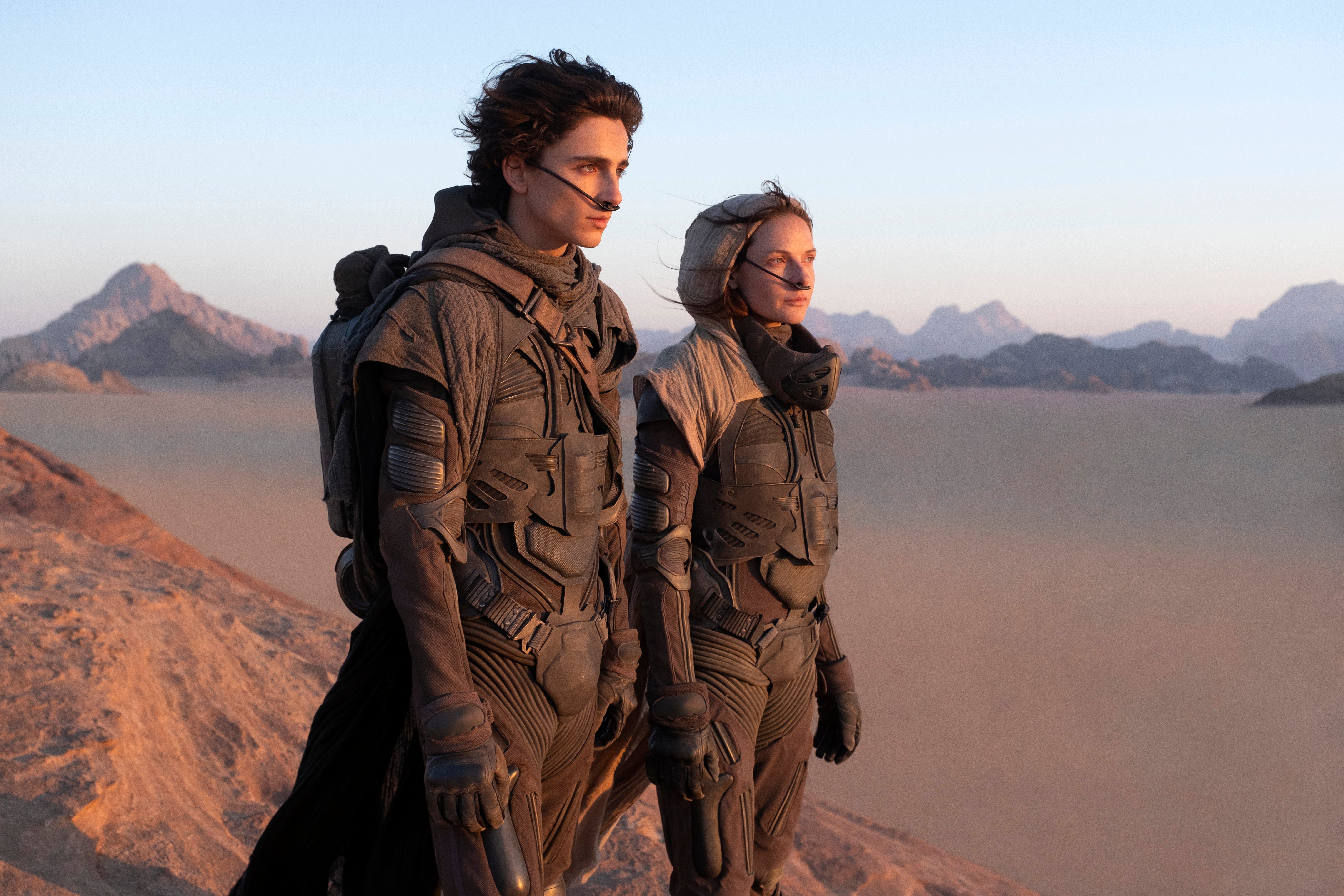 Timothée Chalamet and Rebecca Ferguson in ‘Dune’