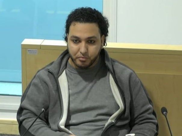 Abdalraouf Abdallah appearing before the Manchester Arena public inquiry