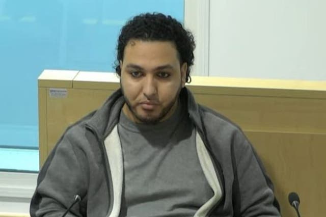 <p>Abdalraouf Abdallah appearing before the Manchester Arena public inquiry on 20 October</p>