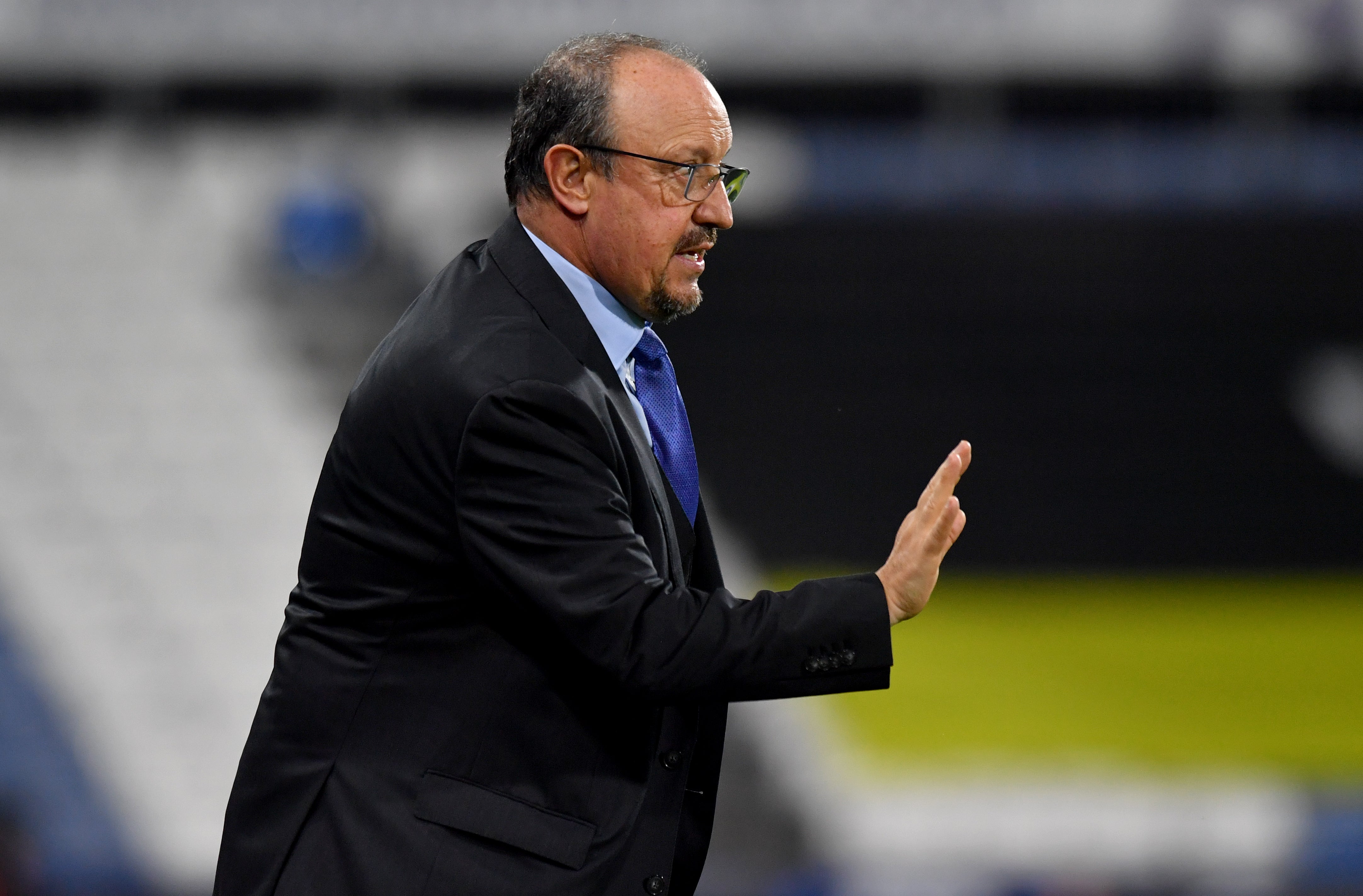 Everton manager Rafael Benitez has told his players not to panic when things go against them (Anthony Devlin/PA)