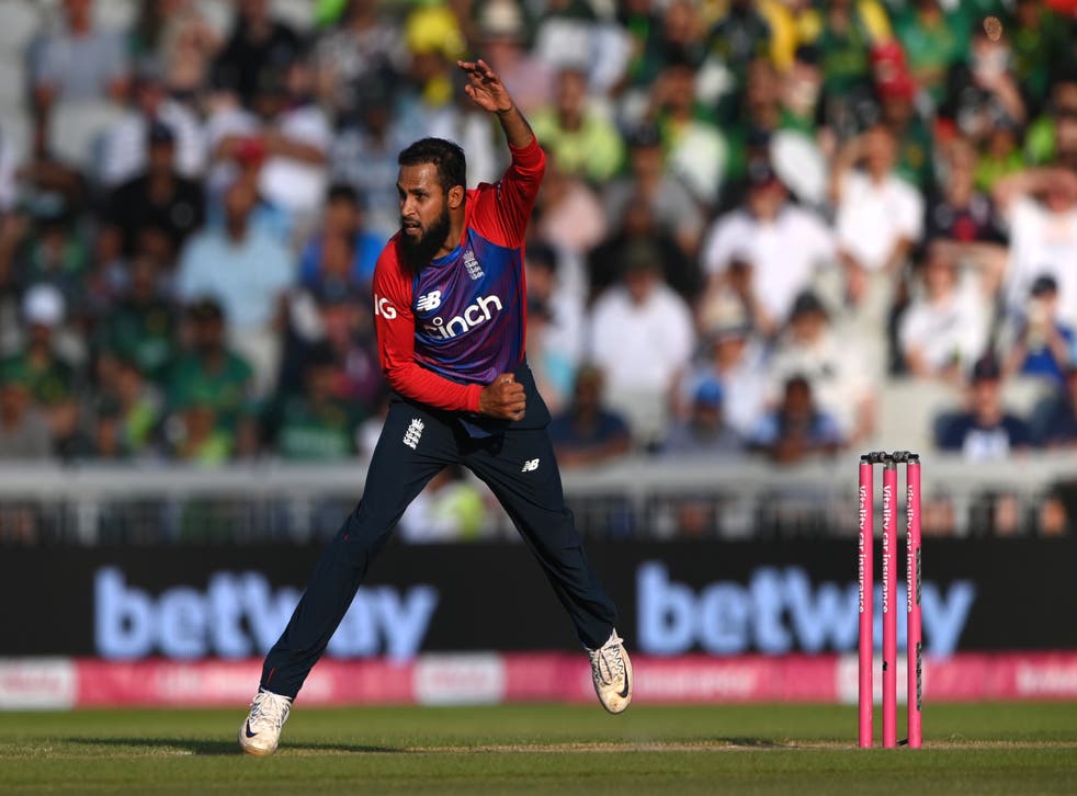 <p>Adil Rashid took three for 18 in the latest warm-up</p>