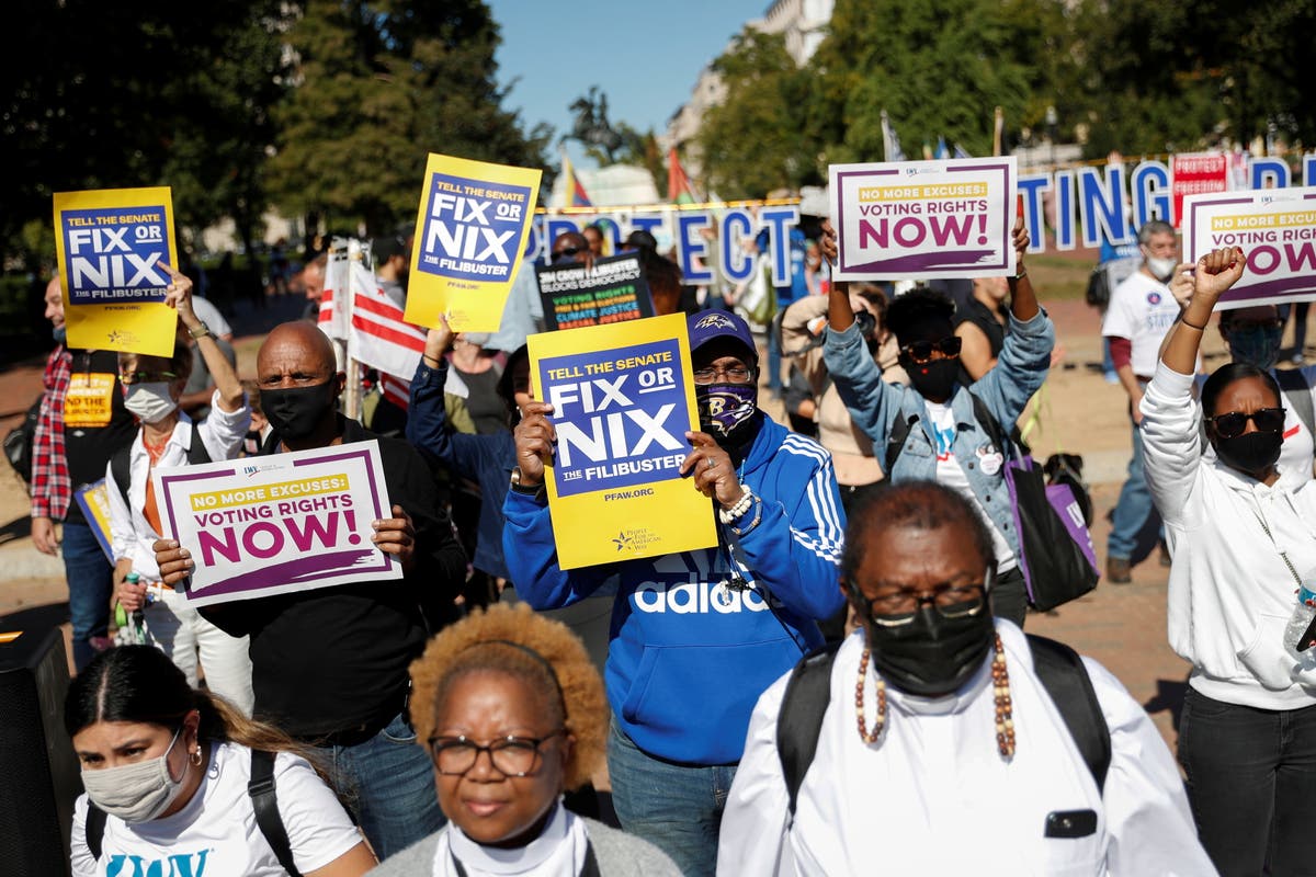 Senate Republicans block voting rights bill as pressure builds for filibuster reform