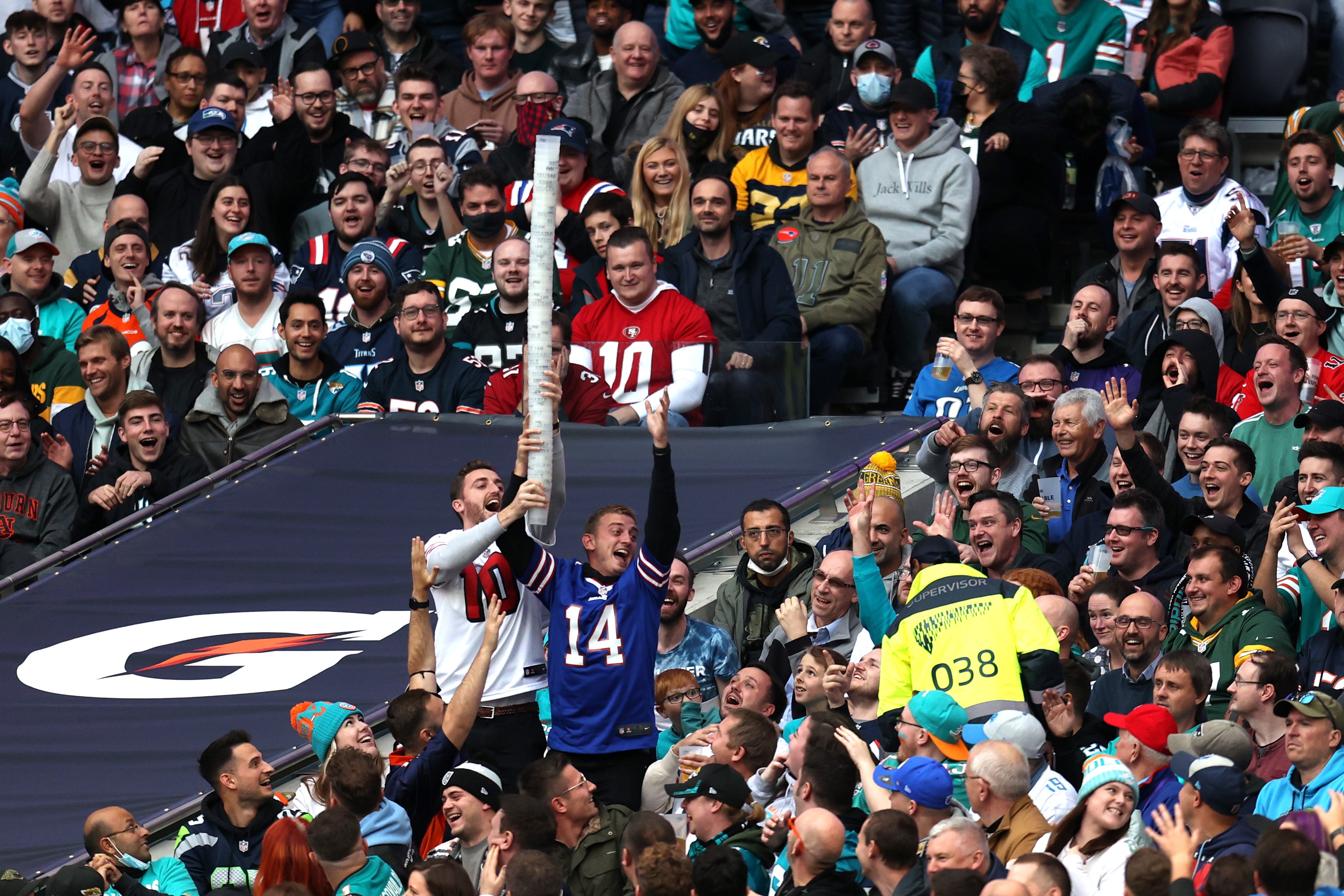 Fans at the 2021 NFL London series