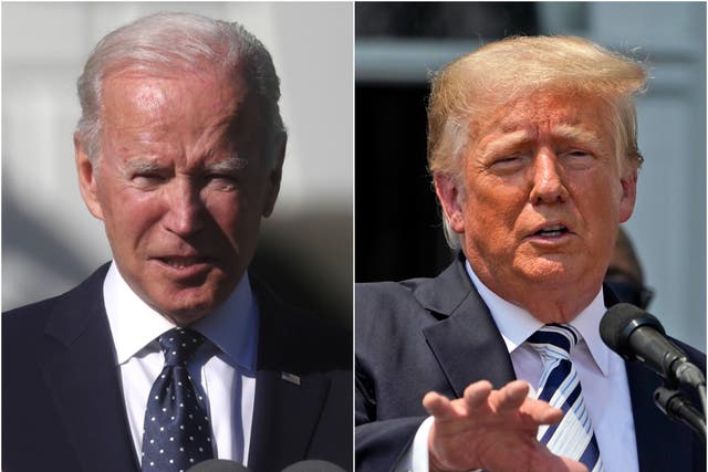 <p>A poll has shown that President Joe Biden and former President Donald Trump are currently tied in the 2024 race for the White House</p>
