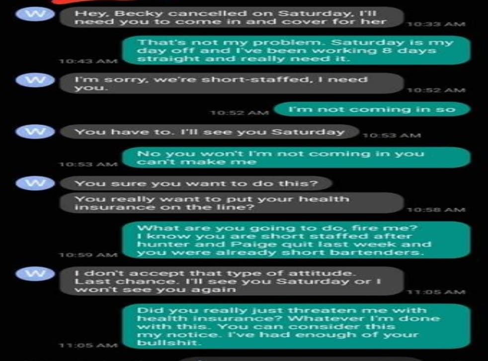 People Are Sharing Their Angry Resignation Texts To Their Bosses Indy100 People Are Sharing Their Angry Resignation Texts To Their Bosses Indy100