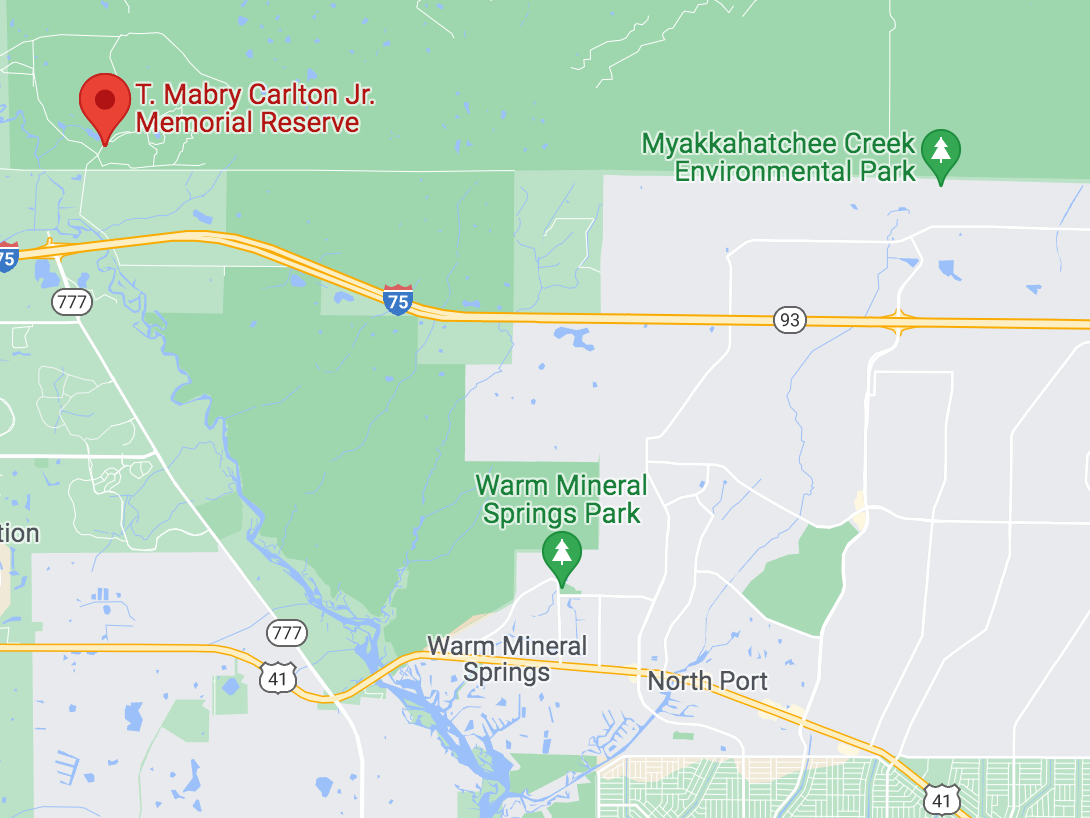 The backpack, dry bag and human remains were found near a four mile bridge connecting the Carlton Reserve to the Myakkahatchee Creek Environmental Park. The family home at North Port is about four miles south.