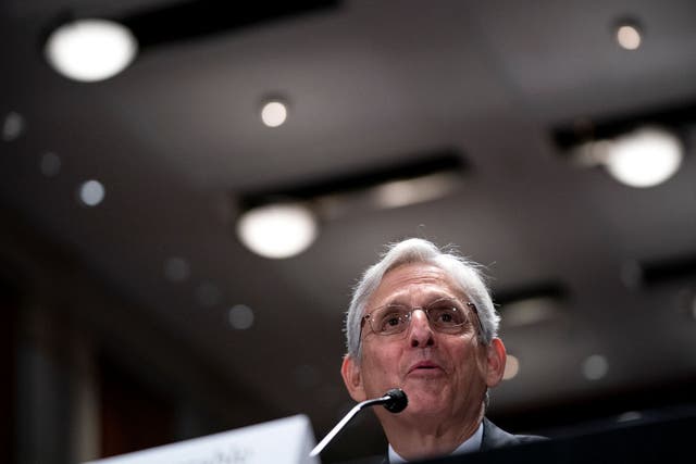 <p>Attorney General Merrick Garland testifies during a House Judiciary Committee oversight hearing</p>