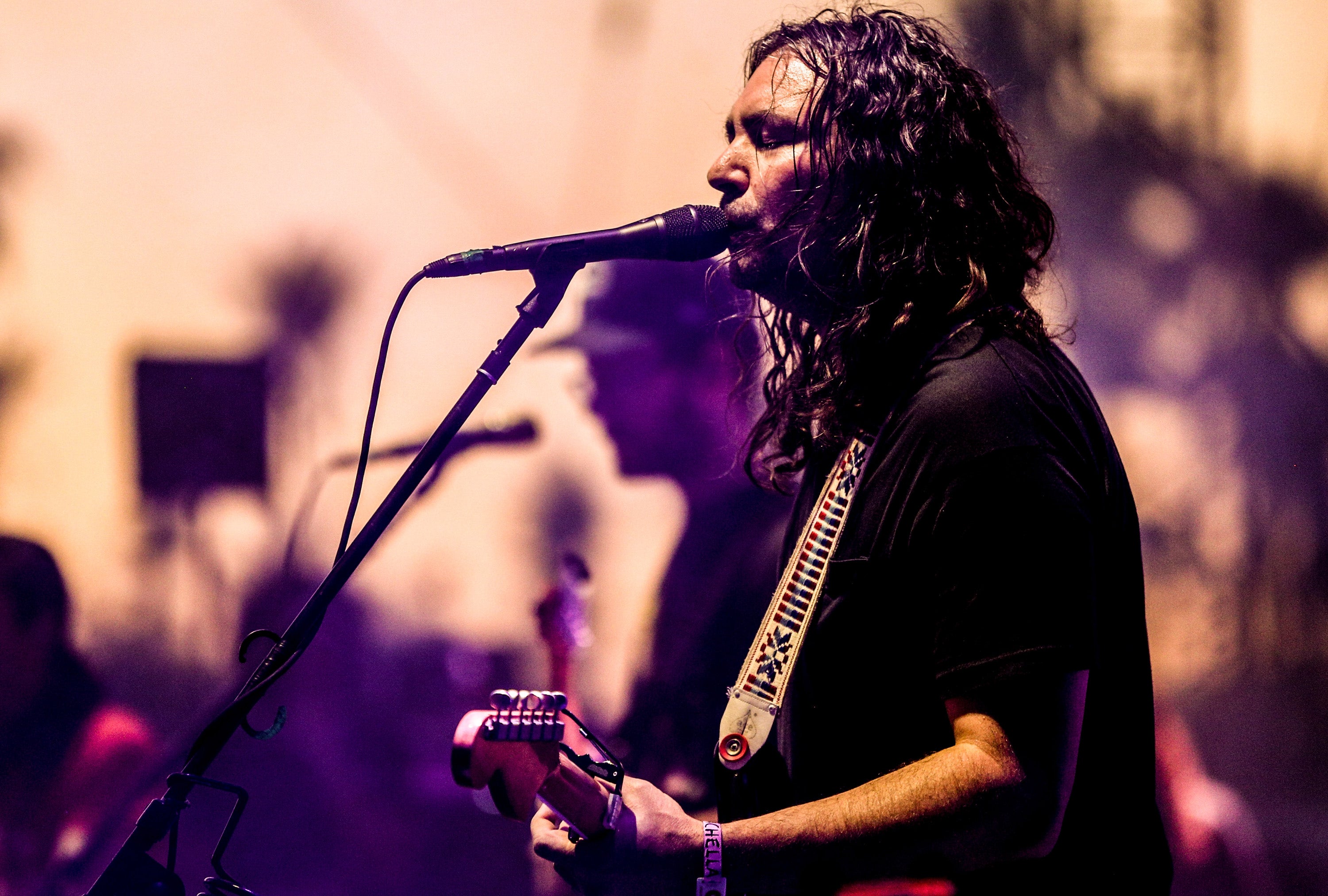 Granduciel on stage at Coachella in 2018