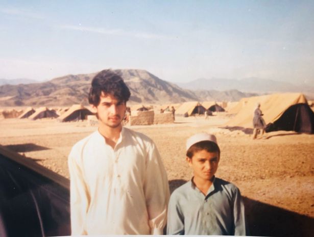 Shakib Nasery (right), now 37, fled from Afghanistan as a child after his father was murdered, before putting down roots in the UK