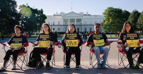 The hunger strikers are demanding action on the climate crisis