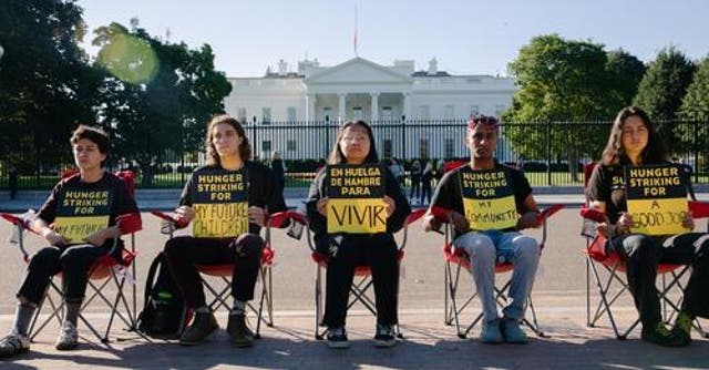 <p>Los huelguistas de hambre exigen acciones sobre la crisis climática. </p>
